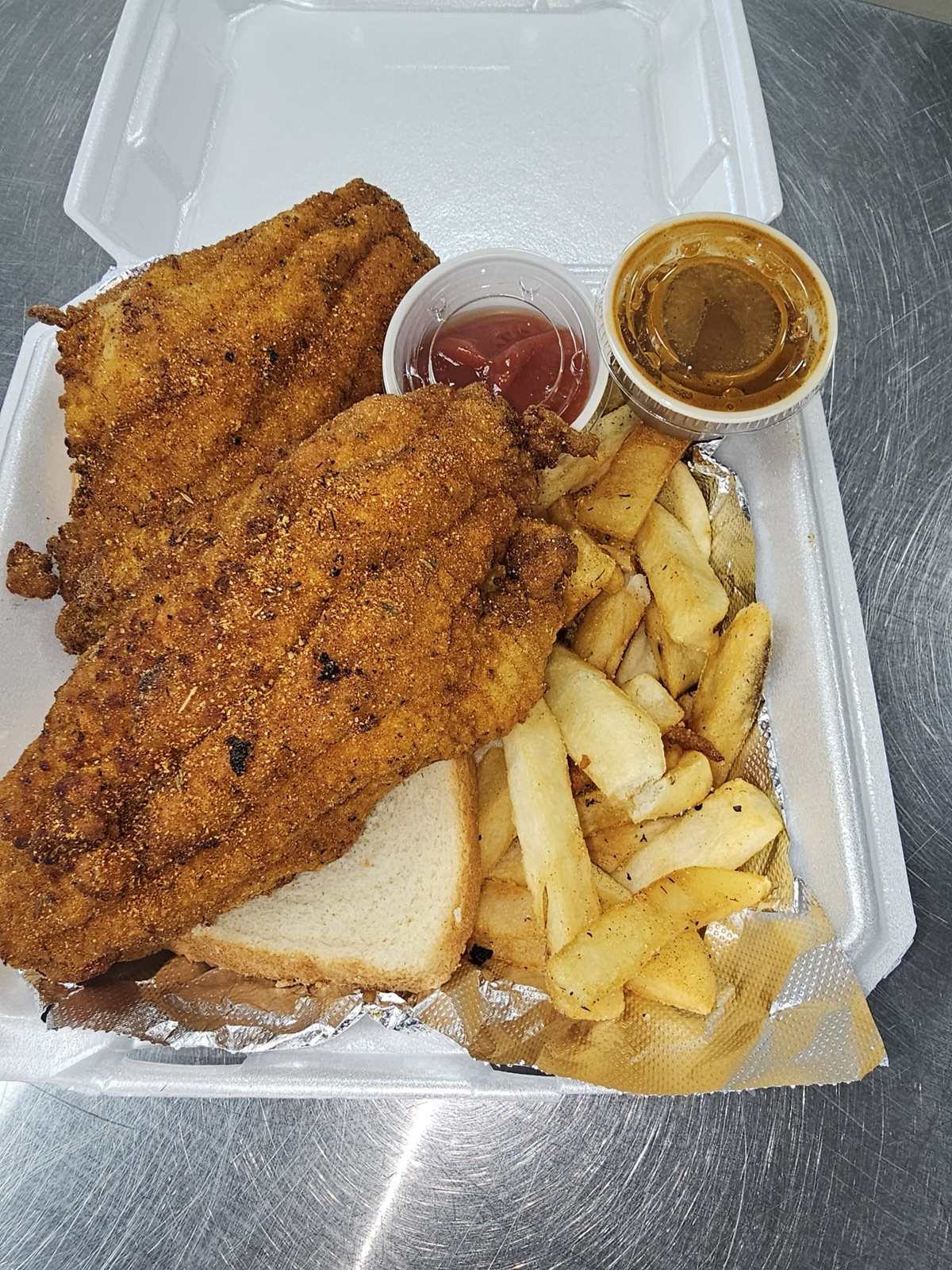 Fried catfish plate